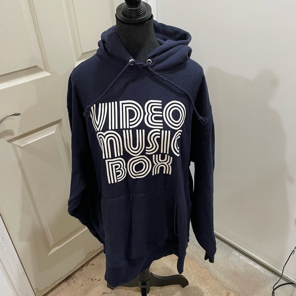 Navy Blue Graphic Hoodie